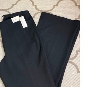 Abercrombie & Fitch High Rise Slim Boot black woven trousers, size 16, MSRP $90